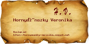 Hornyánszky Veronika névjegykártya
