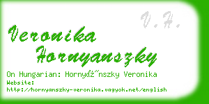 veronika hornyanszky business card